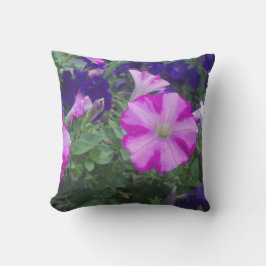Rosa och Lila Petunias Kudde