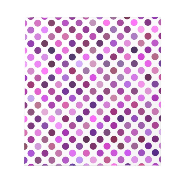 Rosa och Lila Polka dots Anteckningsblock (Framsida)