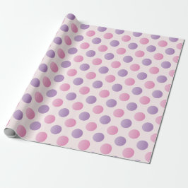 Rosa och Lila Polka dots Presentpapper