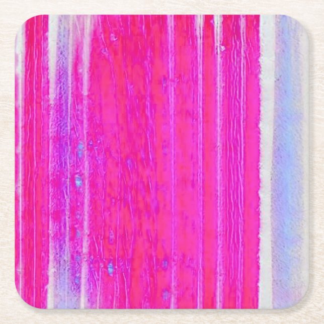 Rosa och Lila Rand av Abstrakt Underlägg Papper Kvadrat (Framsidan)