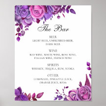 Rosa och lila ro. Blommigt bröllop dricker pub