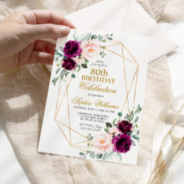  Rosa och Lila Ro födelsedag i alla åldrar Inbjudningar