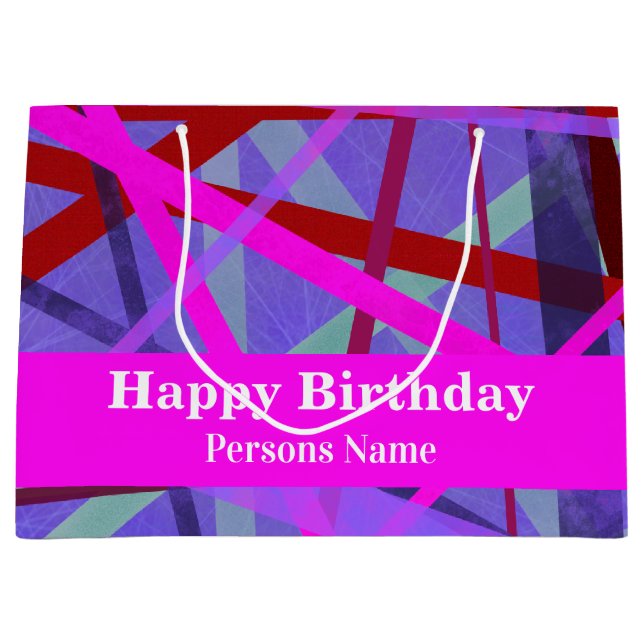 Rosa och Lila Shades Geometric Abstrakt (Framsidan)