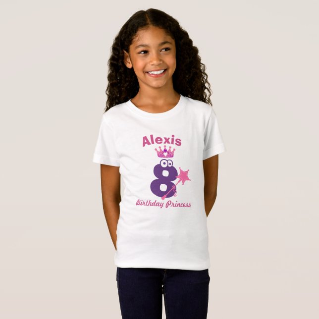 Rosa och Lila Skapar din egen Anpassningsbar födel T Shirt (Hel framsida)