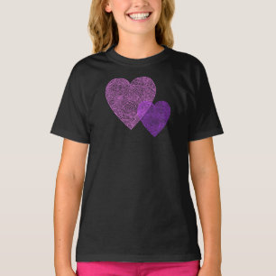 Rosa- och Lila-skripthistorik Tee Shirt