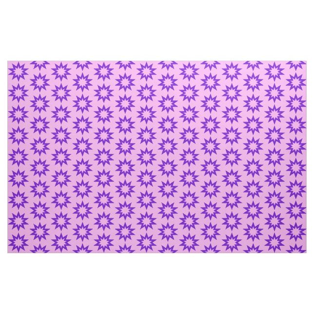Rosa och Lila Stars Fabric Tyg (Yard)