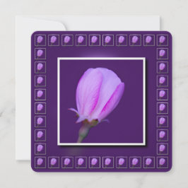 Rosa och Lila Vår Blommar Inbjudningar