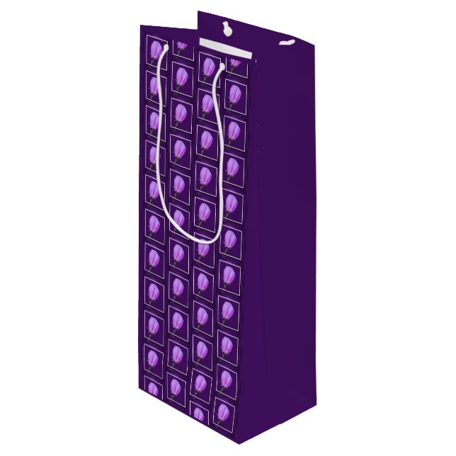 Rosa och Lila Vår Blommar Mönster (Framsidan Vinklad)