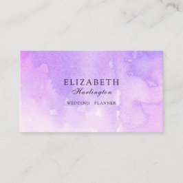 Rosa och lila vattenfärg. Lavendelkort. Modern Visitkort