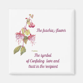 rosa och lila, vattenfärgsblomma magnet