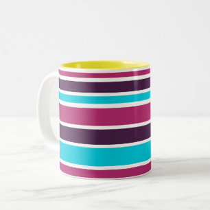 Rosa och Lila violett tvåtonskaffe Mugg