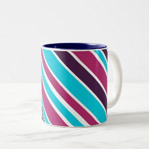 Rosa och Lila violett tvåtonskaffe Mugg