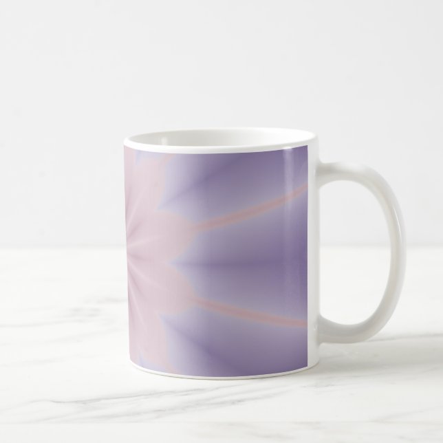 Rosa och Lilac 3D-blomma tre Kaffemugg (Höger)