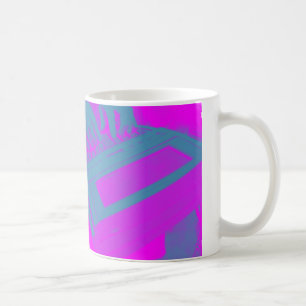 Rosa- och liladomstol som anmäler kaffekoppen kaffemugg