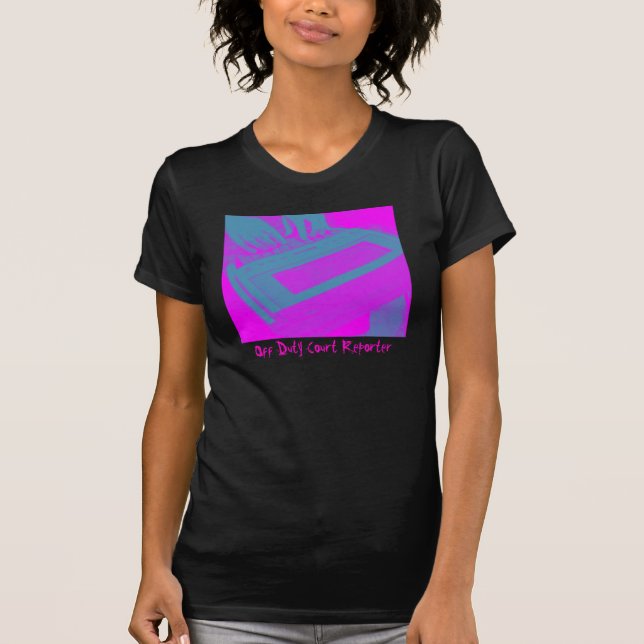 Rosa- och liladomstolreporter tee shirt (Framsida)