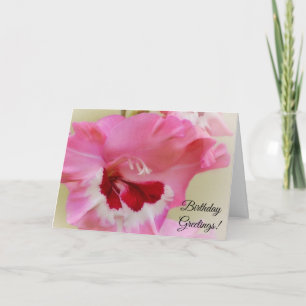 Rosa och Magenta FLOW-Blommigt Art. födelsedagskor Kort