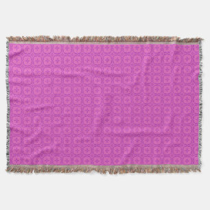 Rosa och Magenta Welsh Tapestry Mönster Blanket Filt