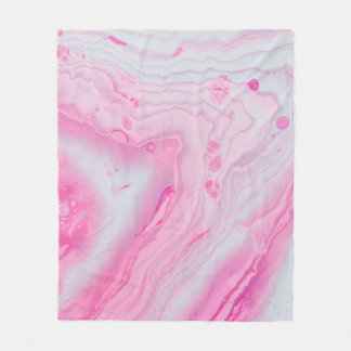Rosa och målning av vit abstrakt fleecefilt