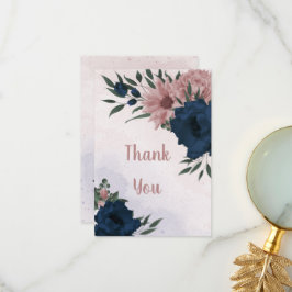rosa och marinblommor botaniska tack kort