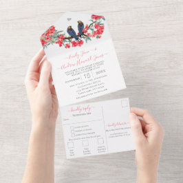 Rosa och marinsäkerhet Lovebird Forest Garden Wedd