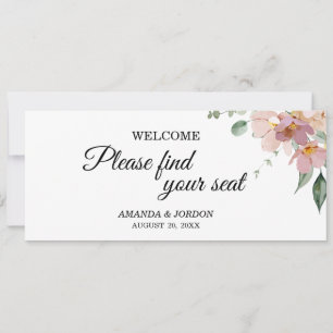 Rosa och Mauve Vintage Blommigt Sittdiagramhuvud