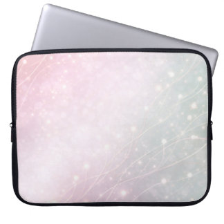 Rosa och mjuk mintgrön mönster AI-konst Laptop Fodral