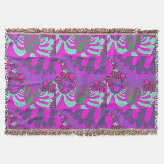 Rosa och Mod av kalk Filt (Framsidan)