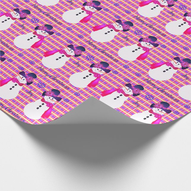 Rosa och Mörk blått Presentpapper (Hörn)