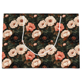 Rosa och Mörk grönt Blommigt vid jul