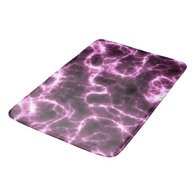 Rosa och Mörk Lila Marble abstrakt Badrumsmatta (Vinklad)