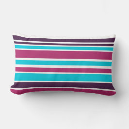 Rosa och Mörk Lila Violet Stripe Lumbar Pillow Lumbarkudde