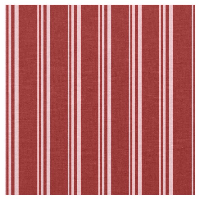 Rosa och Mörk Röd Färgad i stripe Mönster Tyg (Närbild)