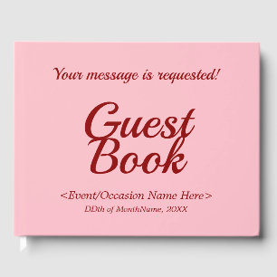 Rosa och Mörk Röda allmänna evenemangsgästen Bok