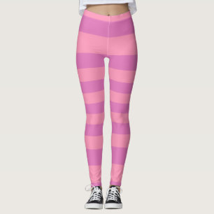 Rosa och mörka rosa lilarandar leggings