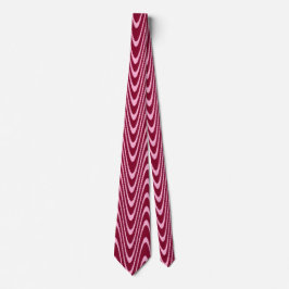 Rosa och mörkröd design i sicksack-mönster slips