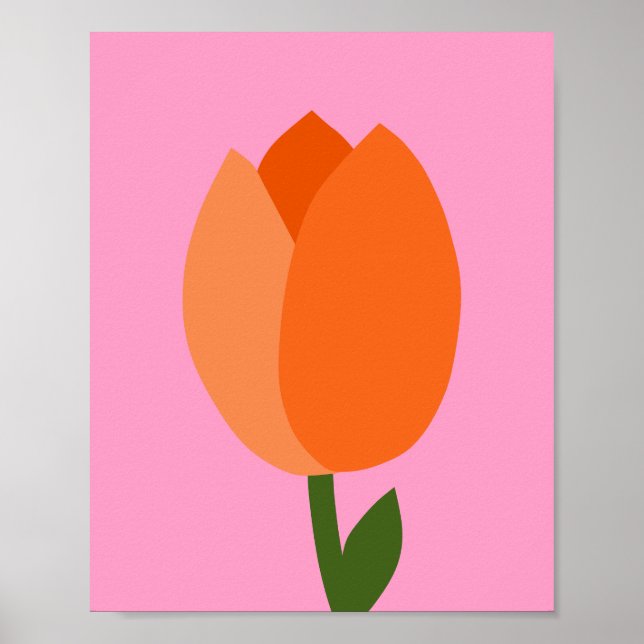Rosa och Orange av tulpanrör Poster (Framsidan)