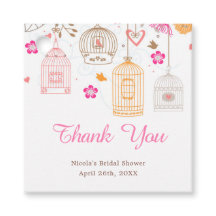 Rosa och Orange Blommigt Möhippa för fågelburar