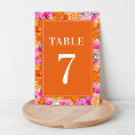 Rosa och Orange Blommigt Vattenfärg Bord 7 Bröllop Bordsnummer<br><div class="desc">Det här bordsnumret i elegant skulle innebära ett underbart tillägg till dina bröllop-leveranser! Lägg enkelt till dina egna uppgifter genom att klicka på alternativet "anpassa". 🌸 OBS! Kortets storlek är 3, 5 x 5 tum. Om du vill ha en större storlek kontaktar du mig innan du 💖 skapar ditt köp....</div>