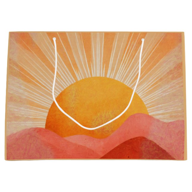 Rosa och orange boho-soluppgång (Framsidan)