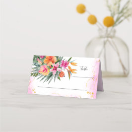 Rosa och Orange Bröllop Placeringskort