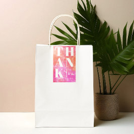 Rosa och Orange, djärv Tack-fördel Rektangulärt Klistermärke