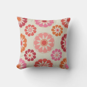 Rosa och Orange Flowers MOJO Pillow Kudde