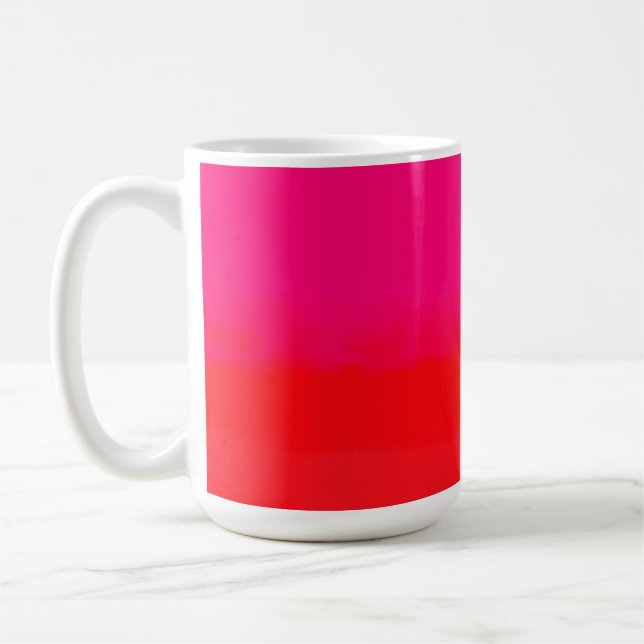 Rosa och orange gradient  kaffemugg (Vänster)
