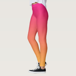 Rosa och orange gradient leggings