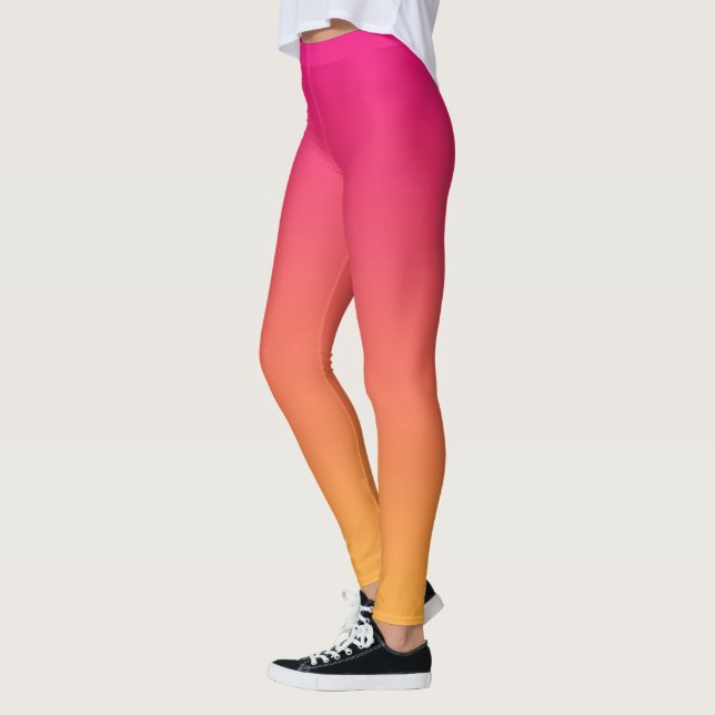 Rosa och orange gradient leggings (Vänster)