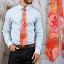 Rosa och Orange Hibiscus Flowers Tie