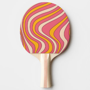 Rosa och orange i stil vågar pingisracket