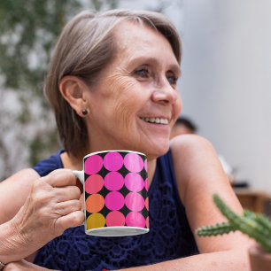 Rosa och Orange Kaffemugg