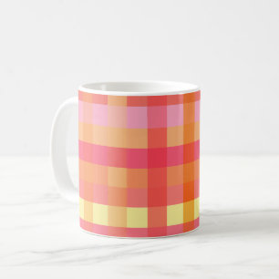 Rosa och orange kaffemugg