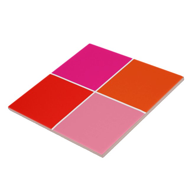 Rosa och Orange Kakelplatta (Sidan)